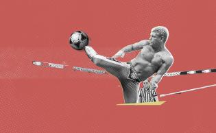 ماذا يحدث إذا أدار المصارعون كرة القدم؟